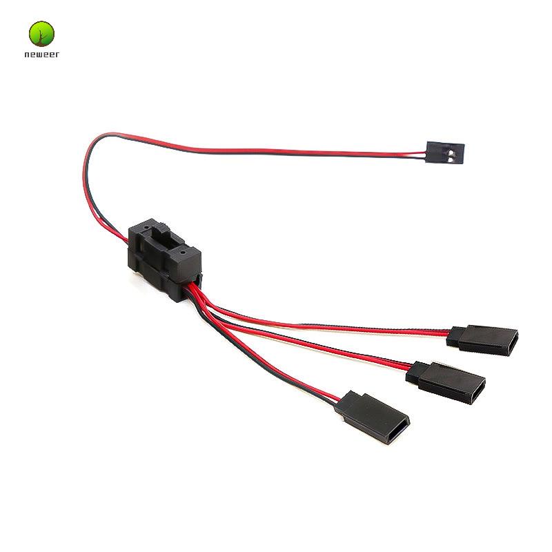 1 CáP Mở RộNg Servo 1-3 Y Có Dây Với Công TắC ĐèN LED Cho JR Futaba RC