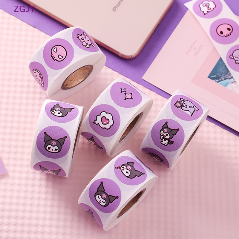 Set 500 Nhãn Dán Họa Tiết Kuromi Dễ Thương Dùng Trang Trí Đa Ứng Dụng Mới