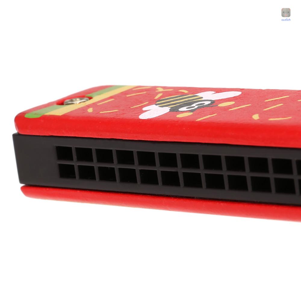 Kèn Harmonica 16 Lỗ Bằng Gỗ Nhiều Màu Sắc Dễ Thương Cho Bé