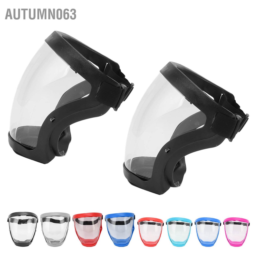 Autumn063 2 chiếc Tấm che mặt bảo vệ Chống bụi Thắt lưng đàn hồi an toàn Có thể tái sử dụng chắn với miếng bông lọc trong suốt