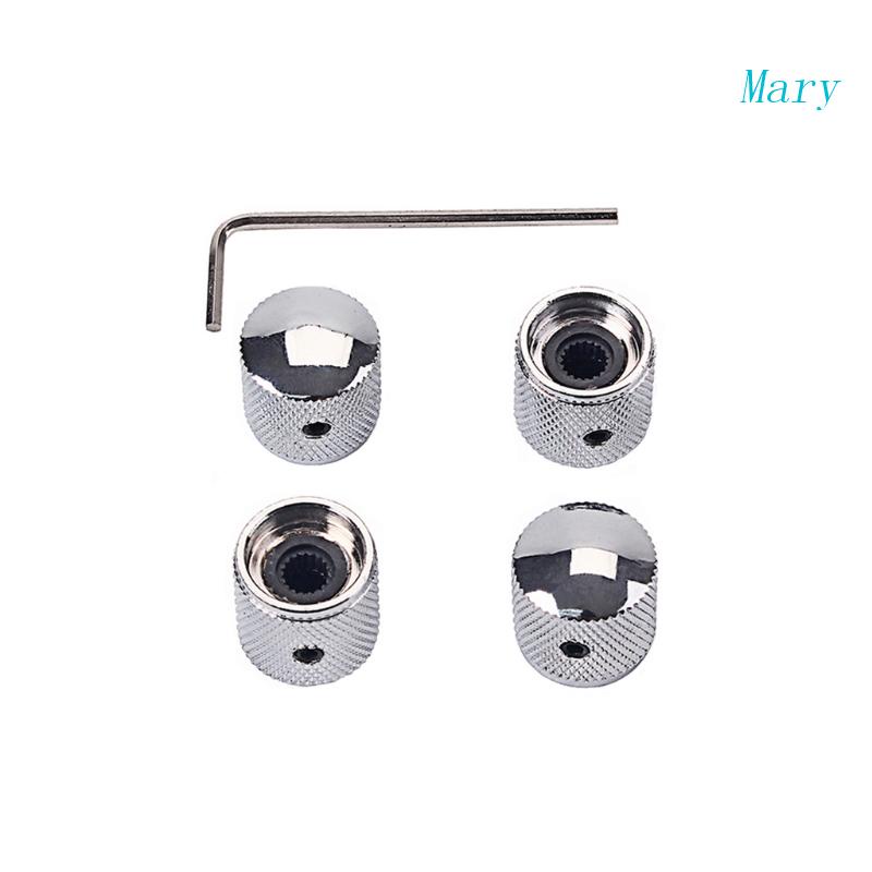 Set 4 Núm Điều Khiển Bằng Kim Loại Cho Đàn Guitar Điện
