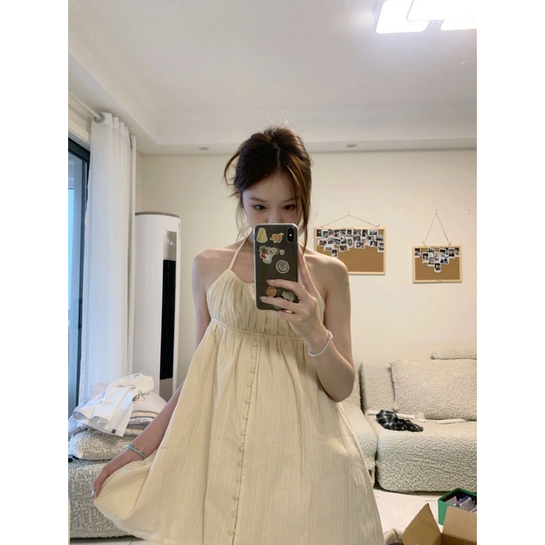 Đồ ngủ Hai Dây Dáng Ngắn Phong Cách Pháp Thời Trang Mùa Hè Hàng Mới Dành Cho Bạn Nữ