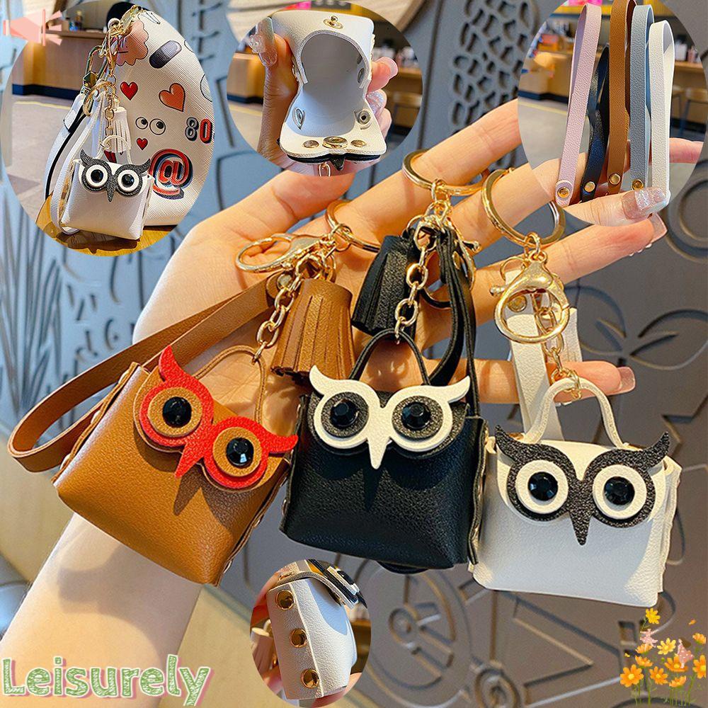 Móc Khóa Hình Cú Đính Kim Sa Dễ Thương Dùng Trang Trí Túi Xách