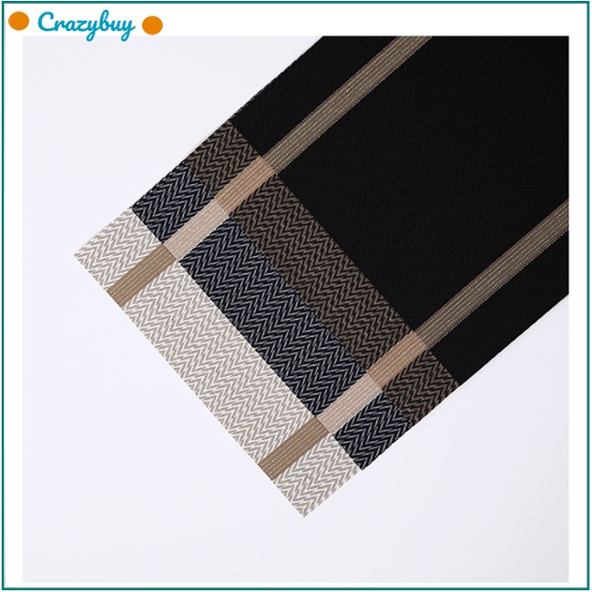 Cr Tấm Lót Bàn Ăn Cách Nhiệt Họa Tiết Kẻ Sọc Đơn Giản Phong Cách Châu Âu