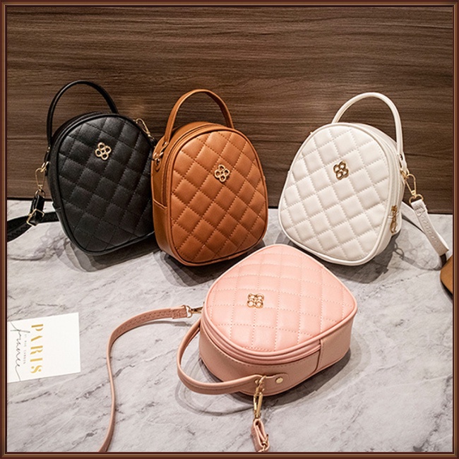 Túi Đeo Chéo Mini Bằng Da Pu Kèm Dây Đeo Sợi Xích Thời Trang Cho Nữ