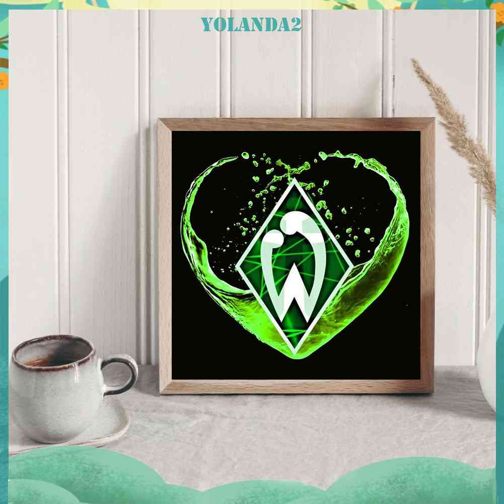 Tranh Đính Đá Kim Cương Toàn Diện Hình Logo Đội Bóng Bremen