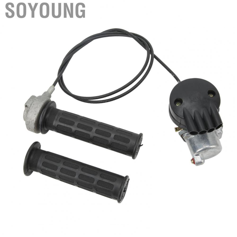 Soyoung Carb Throttle Grip Cable Set  High Toughness Carburetor Throttle Handle Bar  for 49cc To 80cc 2 Stroke Motorized Bicycle