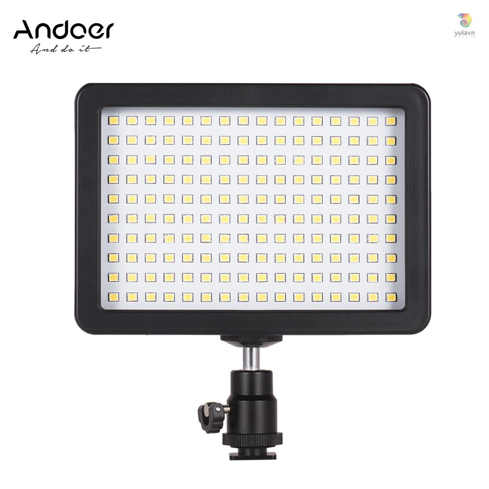 ANDOER Set 160 Đèn LED 5600K Có Công Tắc Điều Chỉnh Độ Sáng + 3 Tấm Lọc Cho Máy Ảnh DSLR