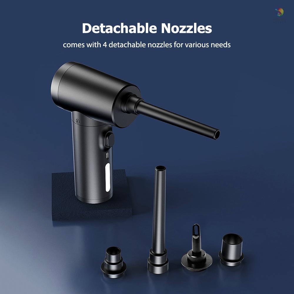 Máy Thổi Bụi Không Dây Đa Năng 2 Trong 1 Có Đèn LED Sạc Lại 50000RPM 100W