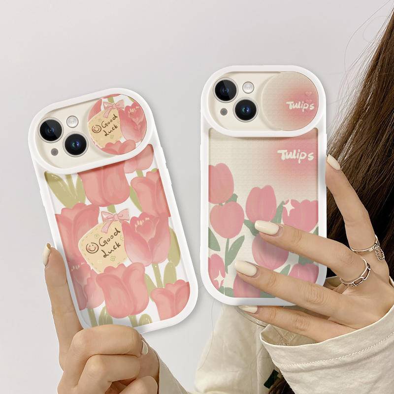 ốp lưng hoa tulip iPhone 14 XR 13 11 12 Pro Max 8 7 6 6S Plus X Xs Max Se 2020 13 12 11 Ốp Điện Thoại Case