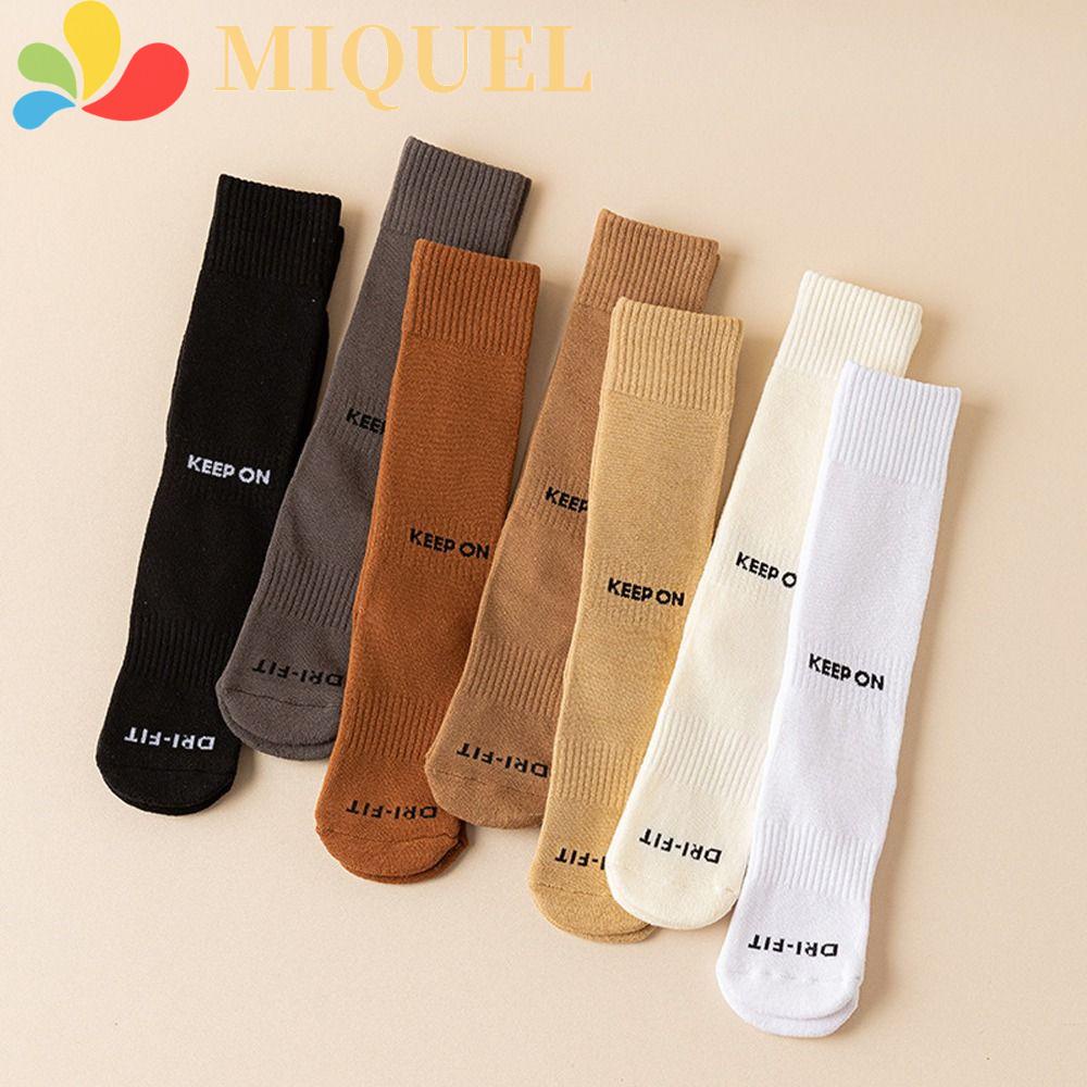 Vớ Dài Dày Co Giãn Thoáng Khí In Chữ Thời Trang Đường Phố Mùa Thu Cho Nữ