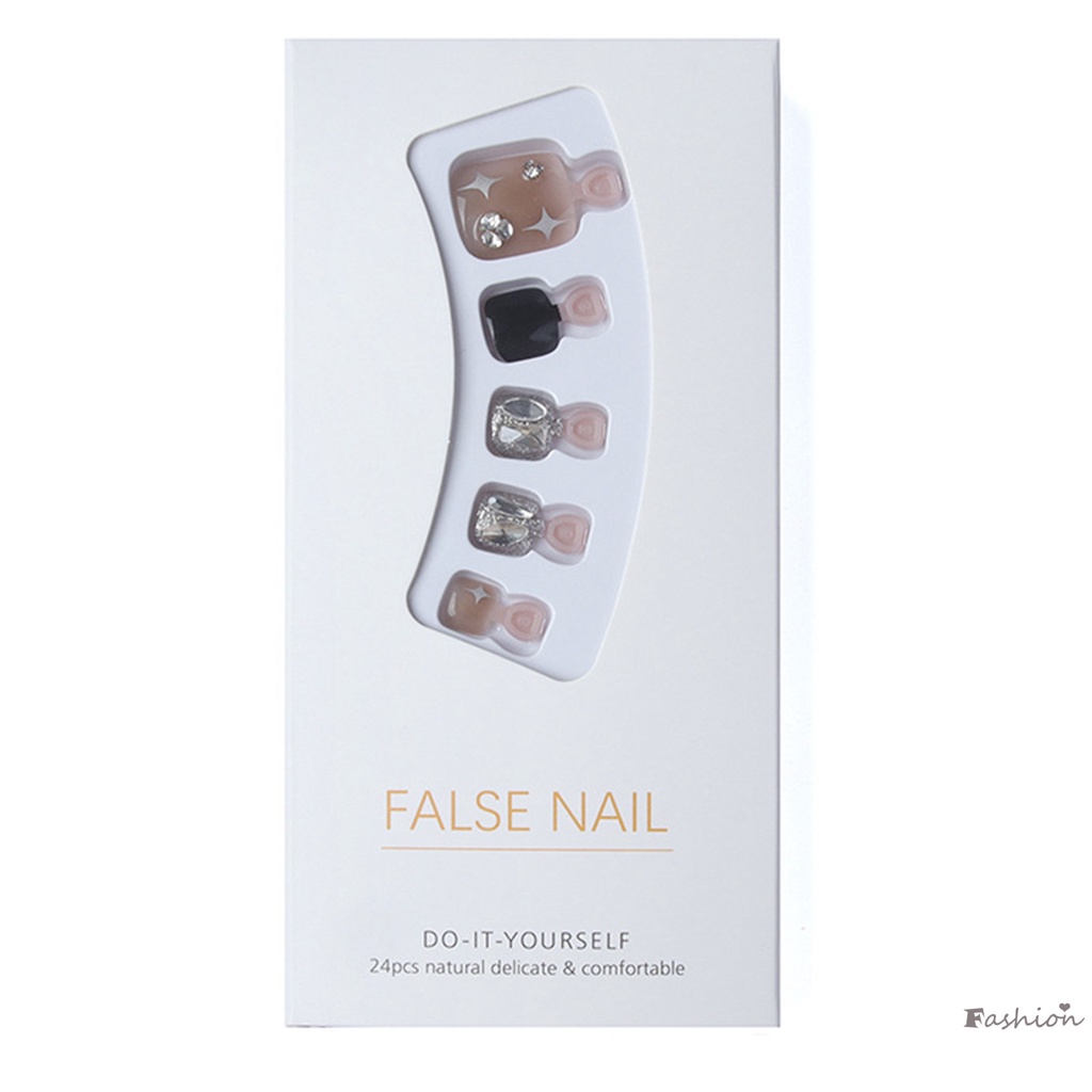 Móng Chân Giả Đính Ngôi Sao Lấp Lánh Phong Cách Vintage