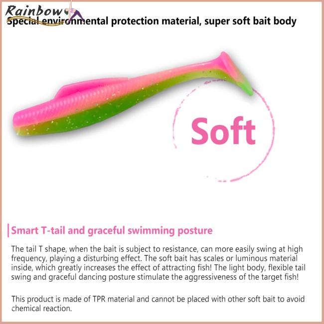 Mồi Câu Cá Mềm Co Giãn Đa Năng 6cm / 8cm / 10cm