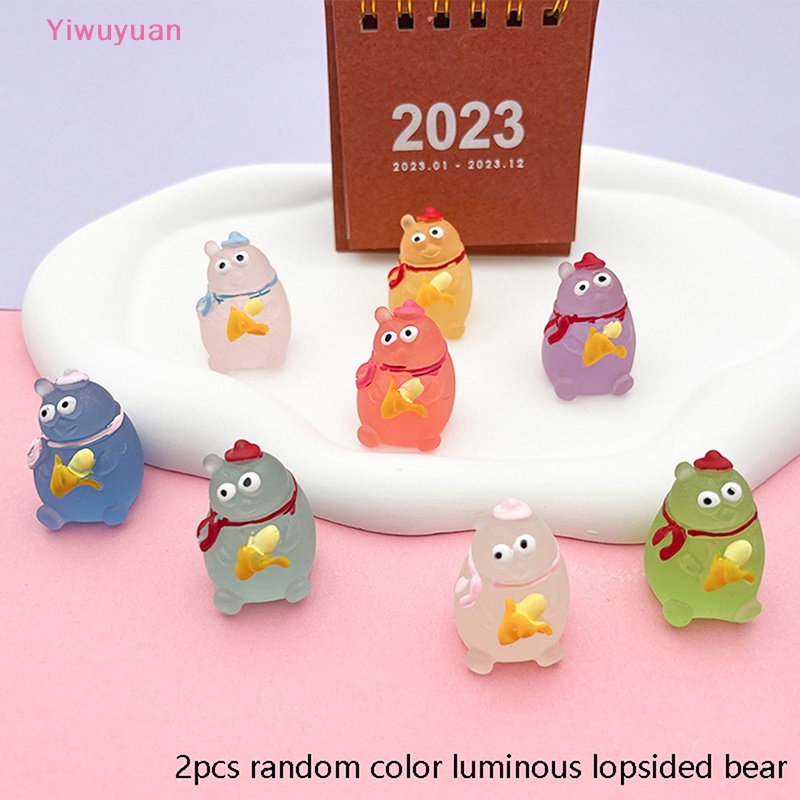 Bộ 2 Gấu Nhựa Phát Quang Dễ Thương Trang Trí Xe Hơi