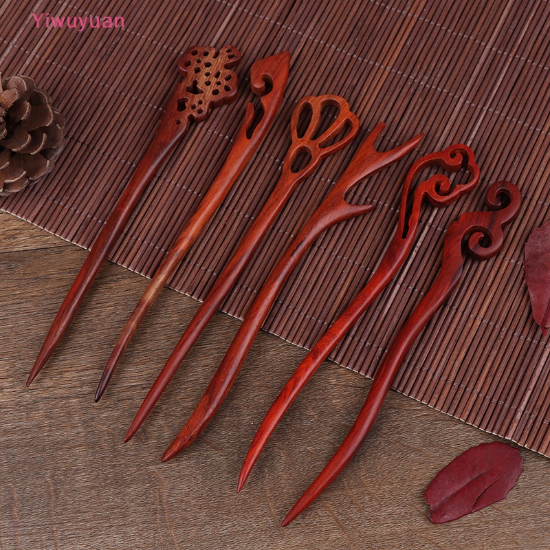 Trâm Cài Tóc Bằng Gỗ Chạm Khắc Thủ Công Phong Cách Vintage Cho Nữ Mới