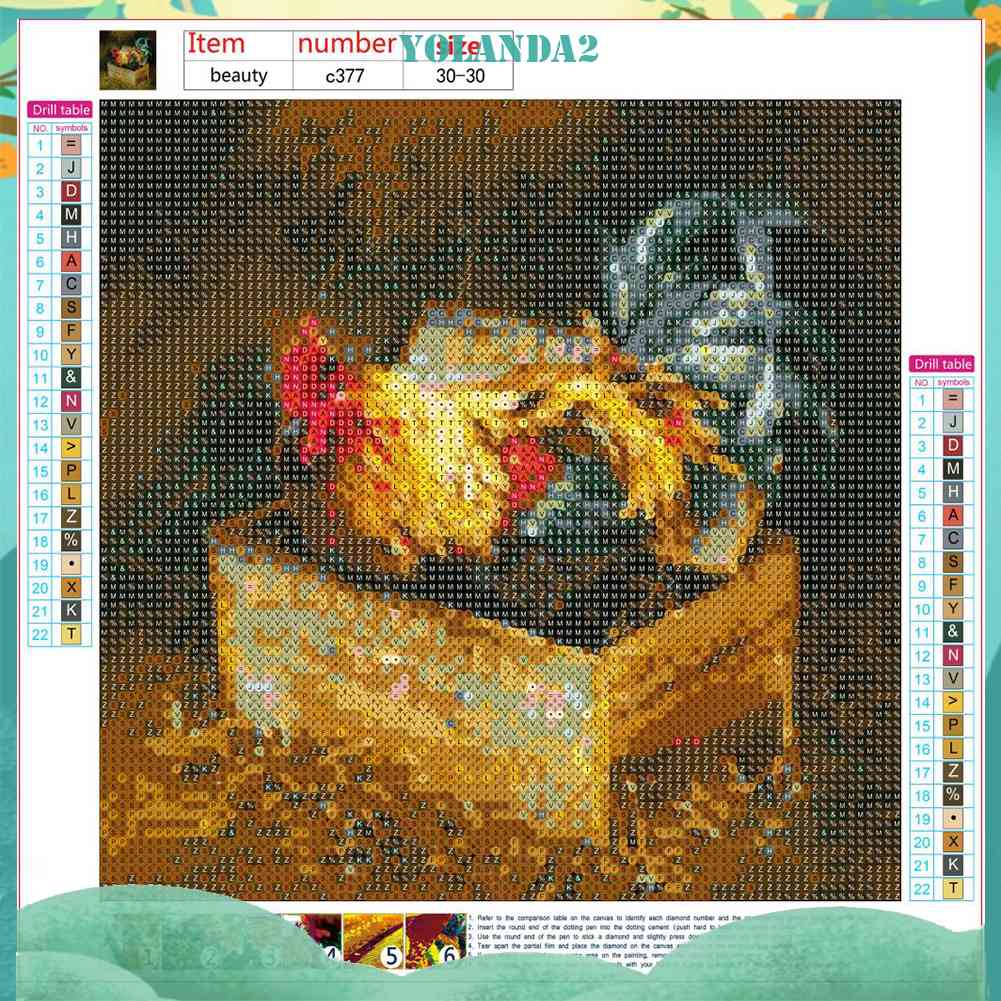 Tranh Đính Đá Kim Cương Toàn Bộ 5D DIY Hình Vẽ Gà Nông Trại