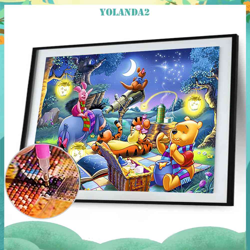 Bộ Tranh Đính Đá 5D Tự Làm Họa Tiết Hoạt Hình Vui Nhộn