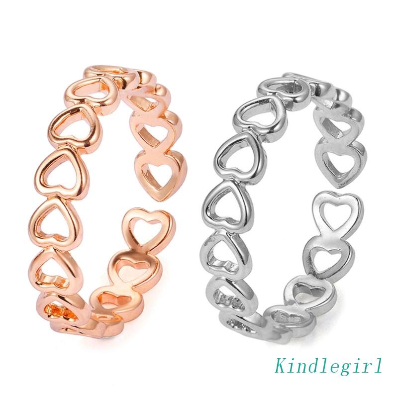 Nhẫn Hở Họa Tiết Trái Tim Sáng Tạo Cho Nữ