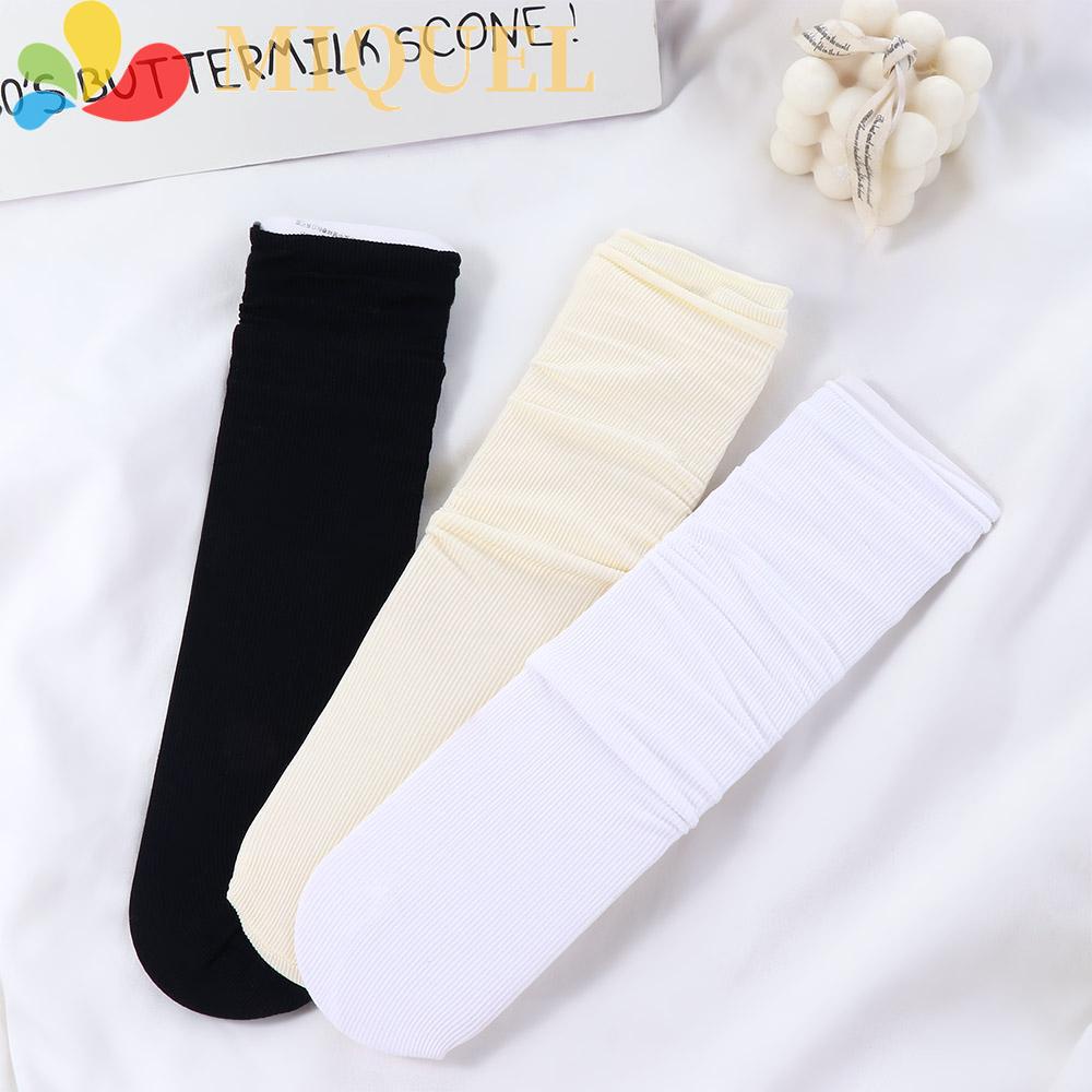 Vớ Nhung Ngắn Co Giãn Màu Sắc Trơn Phong Cách Harajuku Đường Phố Thanh Lịch Dành Cho Bạn Nữ