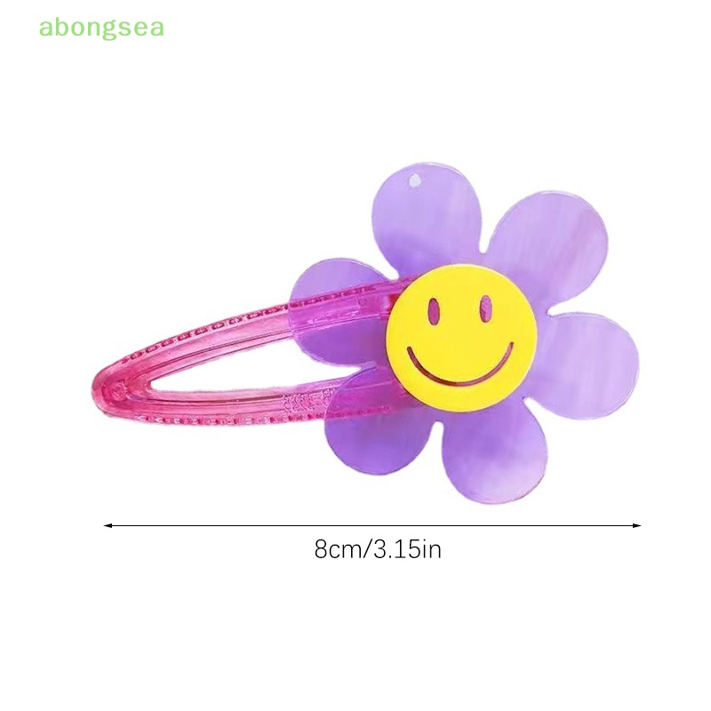 Kẹp Tóc Hình Hoa Hướng Dương Mặt Cười Bằng Acrylic Trong Suốt Cho Bé Gái Bongsea 2023