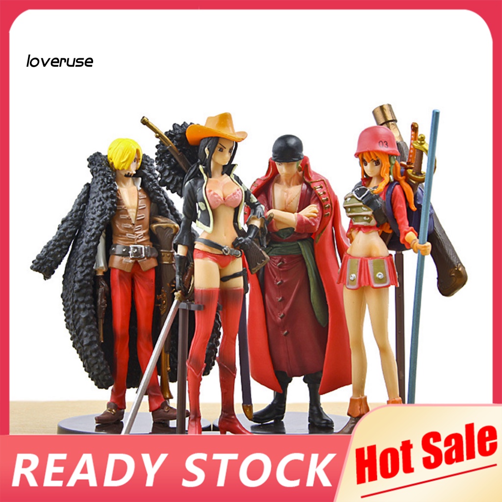 Set 4 Mô Hình Nhân Vật Trong One Piece Trang Trí