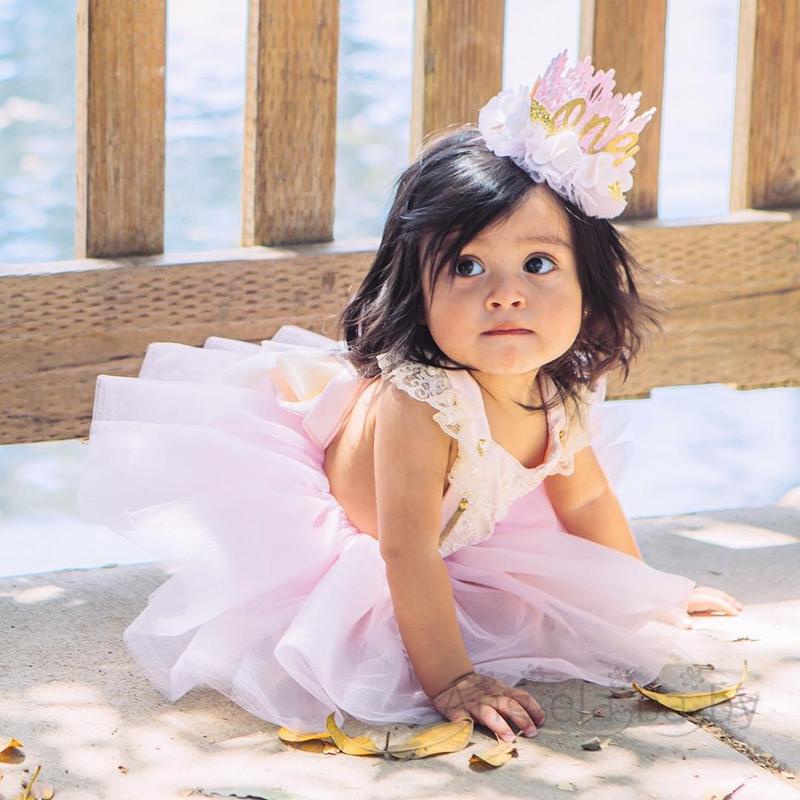Hian-bộ 2 Món Áo Liền Quần Phối Ren Lưới Rỗng Lưng Thun Đính Nơ Eo Co Giãn Màu Trơn Mùa Hè Cho Bé Gái