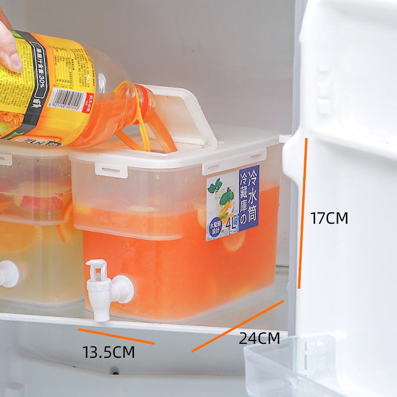 Xô Nhựa Đựng Nước Ép Lạnh Có Vòi Rót Dùng Khi Đi Cắm Trại Ngoài Trời