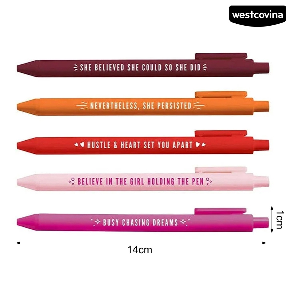 [COD]♪Set 5 Bút Bi Ngòi 0.5mm Khô Nhanh Cho Bé