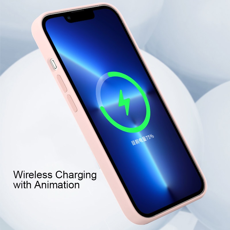 Ốp Điện Thoại Từ Tính Bằng Silicon Màu Trơn Cho iPhone 13 Pro Max 13 13