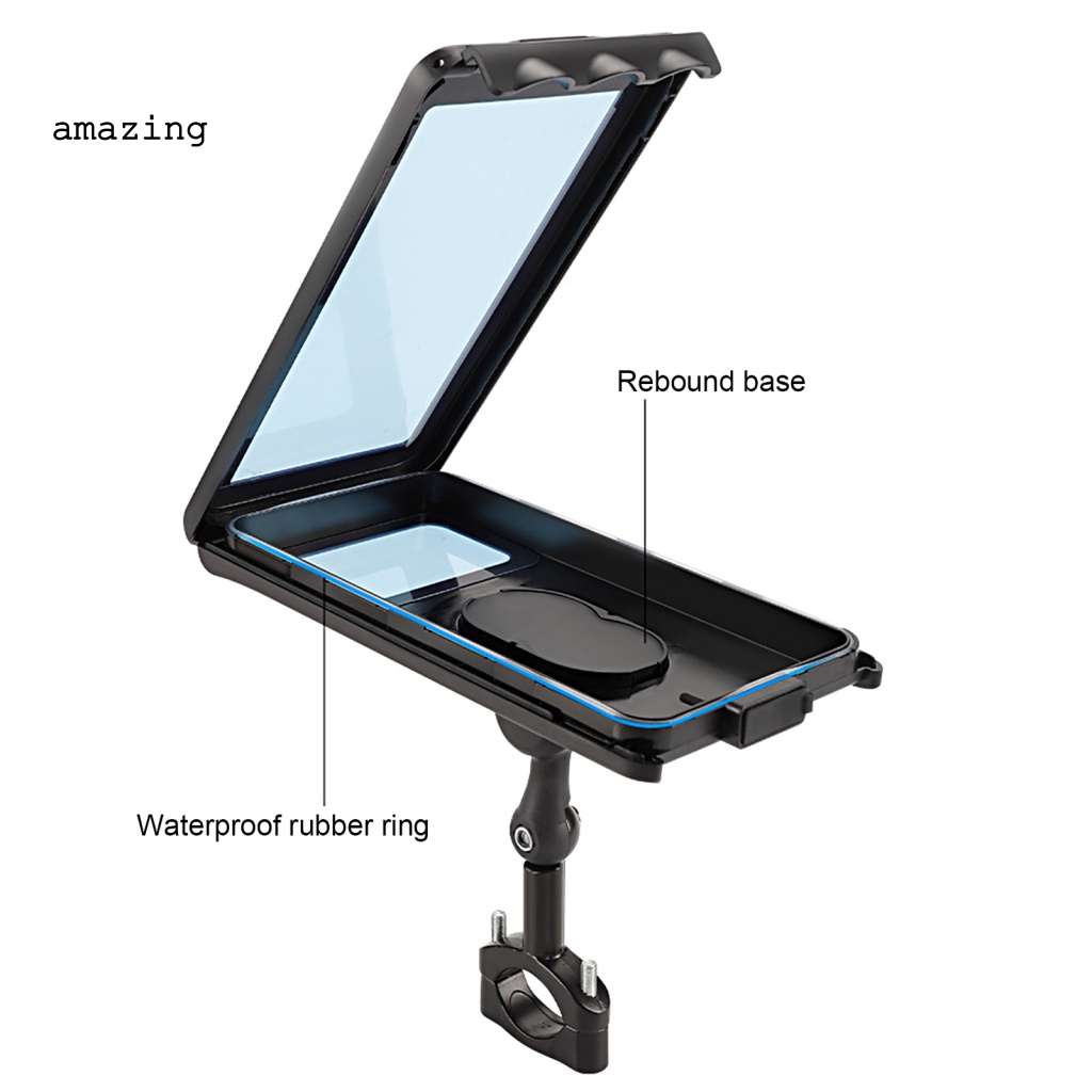 Giá Đỡ Điện Thoại Kiêm Sạc Điện Thoại Gắn Tay Lái Xe Đạp / Mô Tô Có Lỗ Sạc Chống Sốc