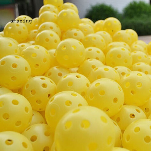 Set 6 Quả Bóng Golf Cao Su Đàn Hồi Có Lỗ Dành Cho Người Mới Tập Chơi Trong Nhà