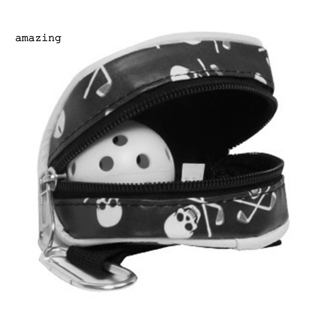 Túi Đựng Bóng Golf Đeo Hông In Họa Tiết Đầu Lâu Có Khóa Kéo Mượt Mà