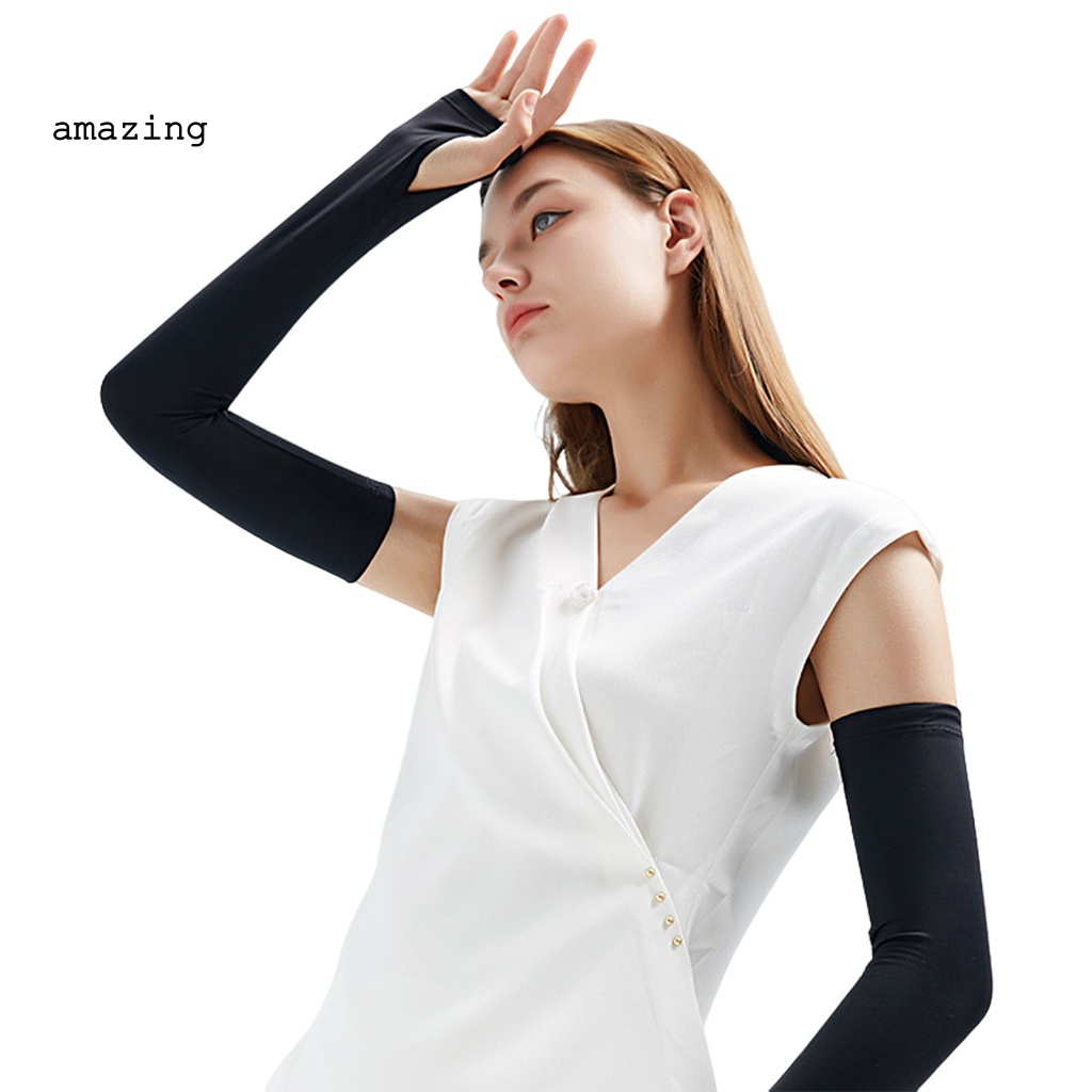 1 Cặp Ống Tay Áo Chống Tia UV Độ Co Giãn Cao Phù Hợp Cho Mùa Hè