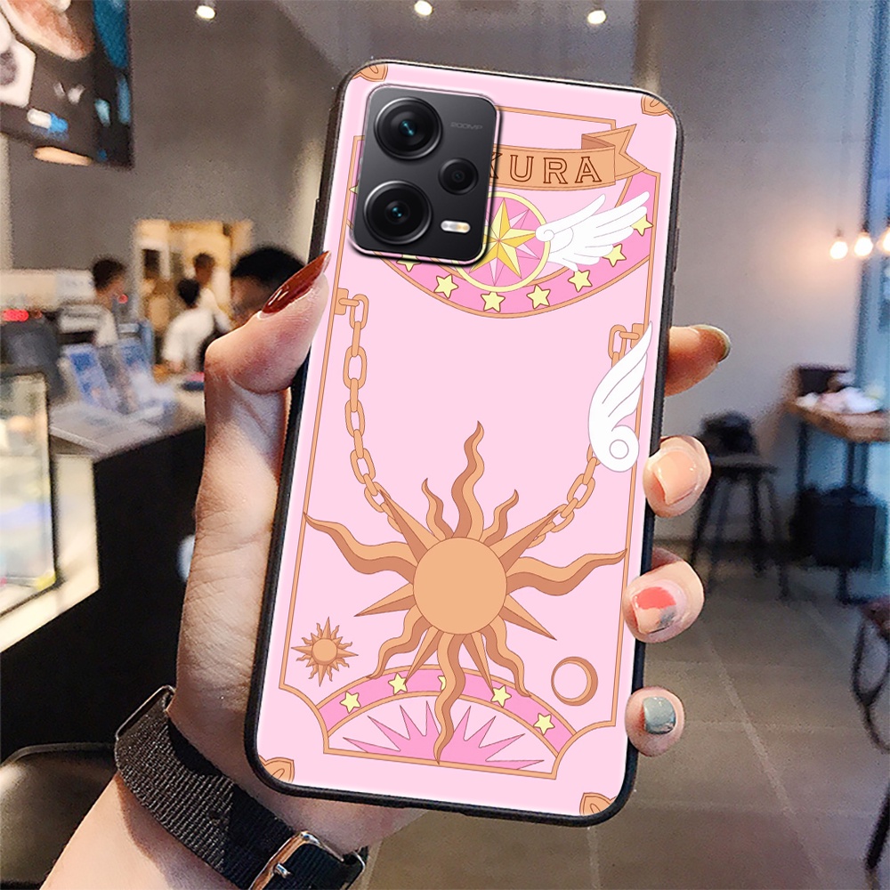 Ôp Điện Thoại Silicon Dẻo Họa Tiết Thủ Lĩnh Thẻ Bài sakura Cho xiaomi redmi note 10 10t 10s pro 10 pro max 11t 11s 11 4g 5g Ốp