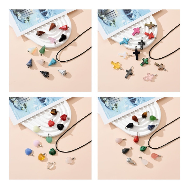 Flgo Set 12 Vòng Cổ Pha Lê Tự Nhiên Hình Đồng Xu May Mắn Bảo Vệ Sức Khỏe