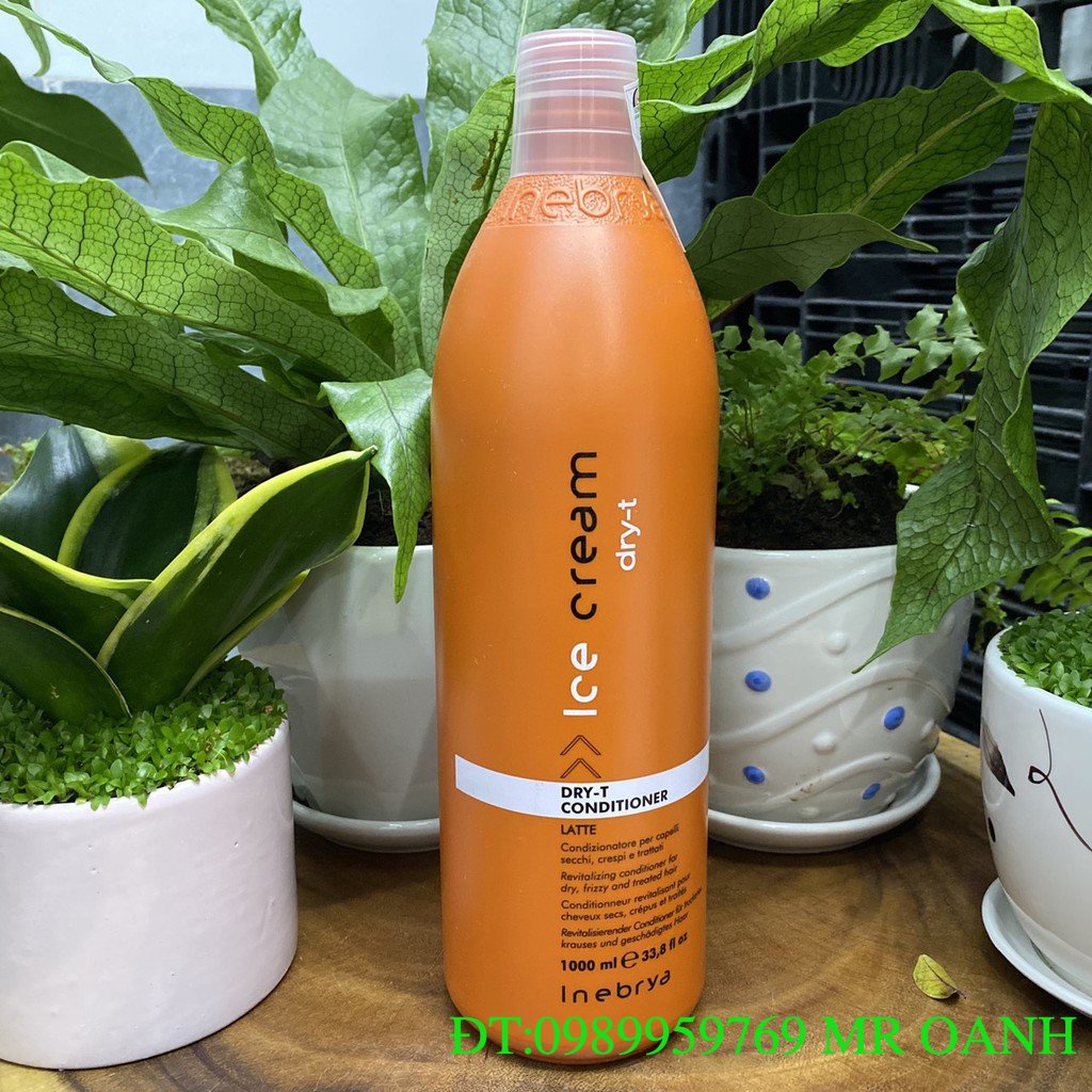 Dầu xả dành cho tóc khô rối Inebrya Ice Cream Dry - T Conditioner 1000ml