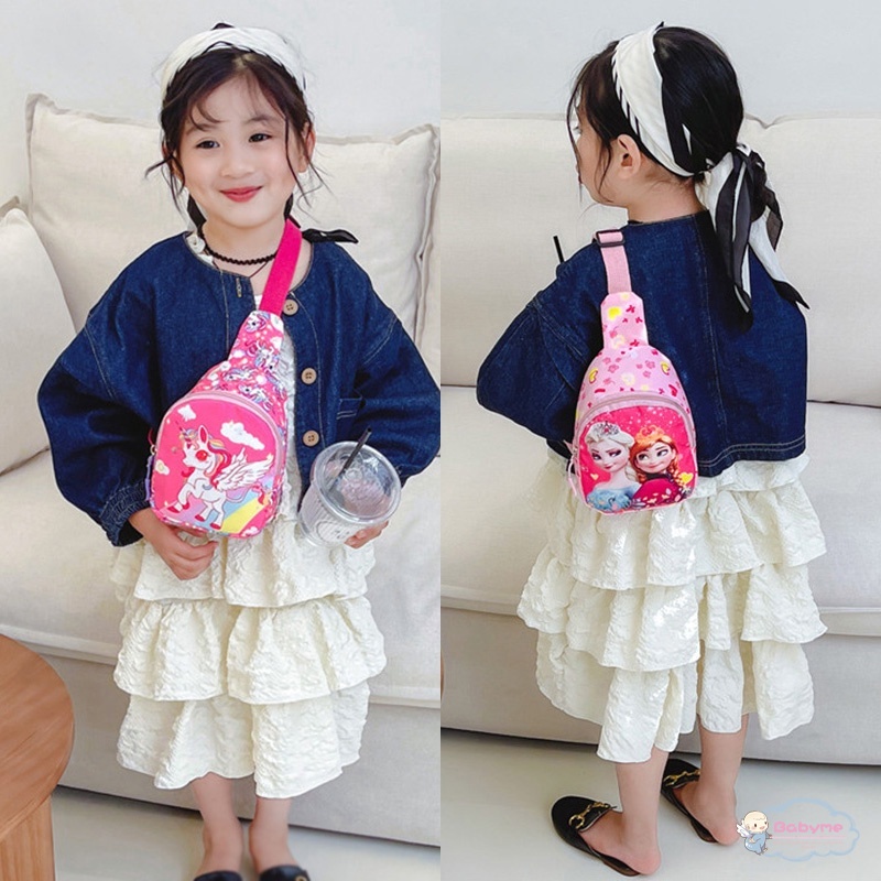 Túi Đeo Chéo Ngực Trọng Lượng Nhẹ In Họa Tiết Hoạt Hình Thời Trang Cho Bé Gái