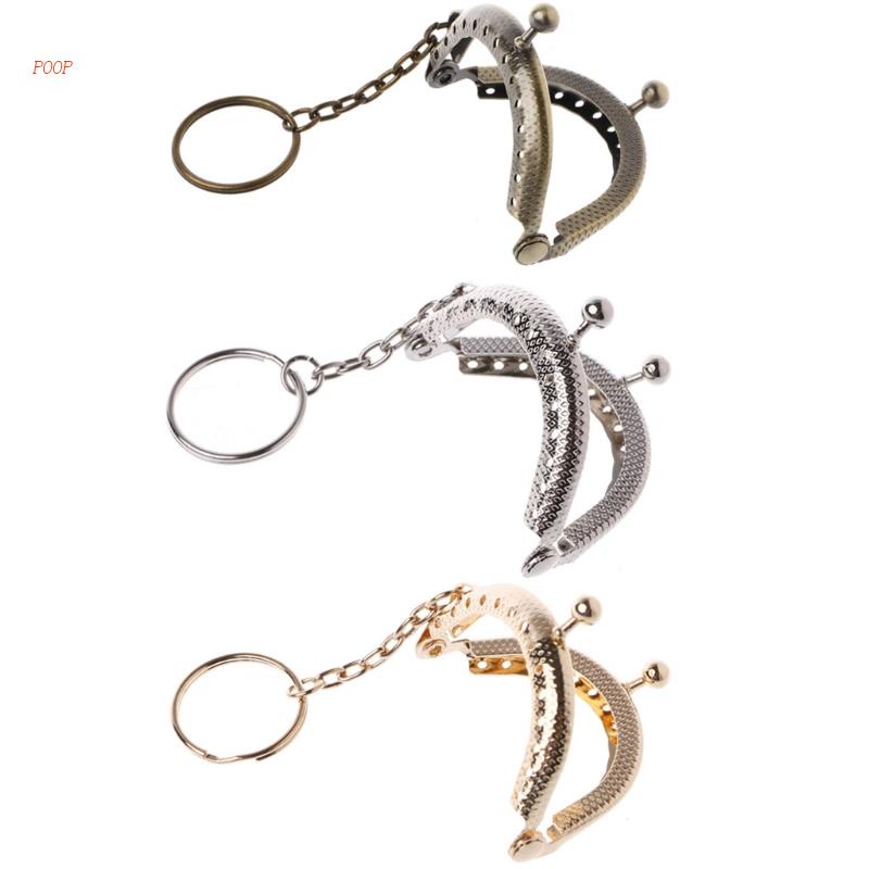 1 Khung Kẹp Vòng Cung Tiền Xu Kèm Móc Khóa 5cm DIY