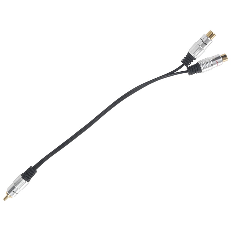 Cáp Chia Âm Thanh RCA F-2 RCA M Sang 1 ĐầU CắM Sang 2 Lỗ CắM RCA Mạ VàNg Chuyên DụNg