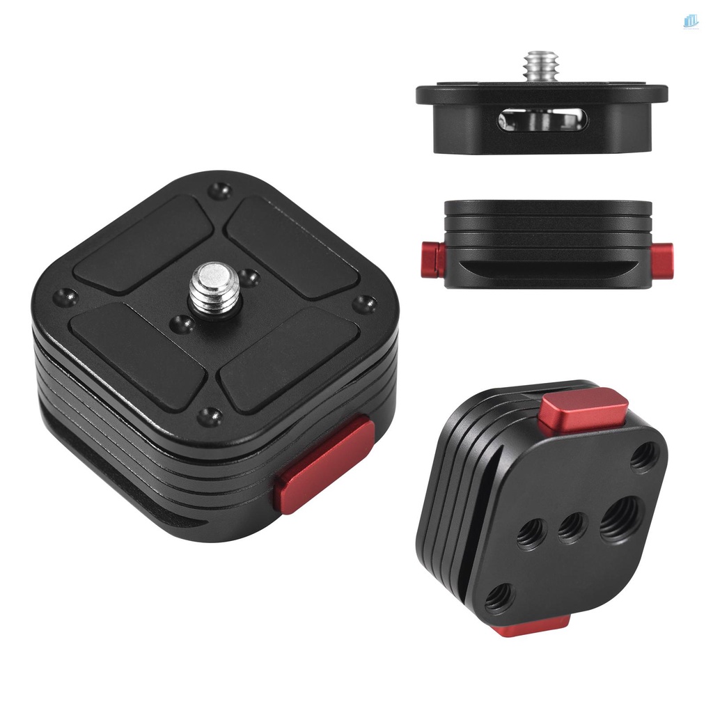 Đĩa QR Tháo Lắp Nhanh Bằng Hợp Kim Nhôm Với Ốc Vít 1 / 4 Inch Cho Tay Cầm Chống Rung Máy Ảnh DSLR
