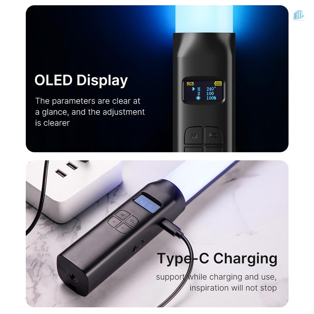 Gậy Đèn LED Video Ulanzi VL119 RGB 2500K-9000K 20 Hiệu Ứng Ánh Sáng Tích Hợp Pin Chuyên Dụng Hỗ Trợ Live Stream