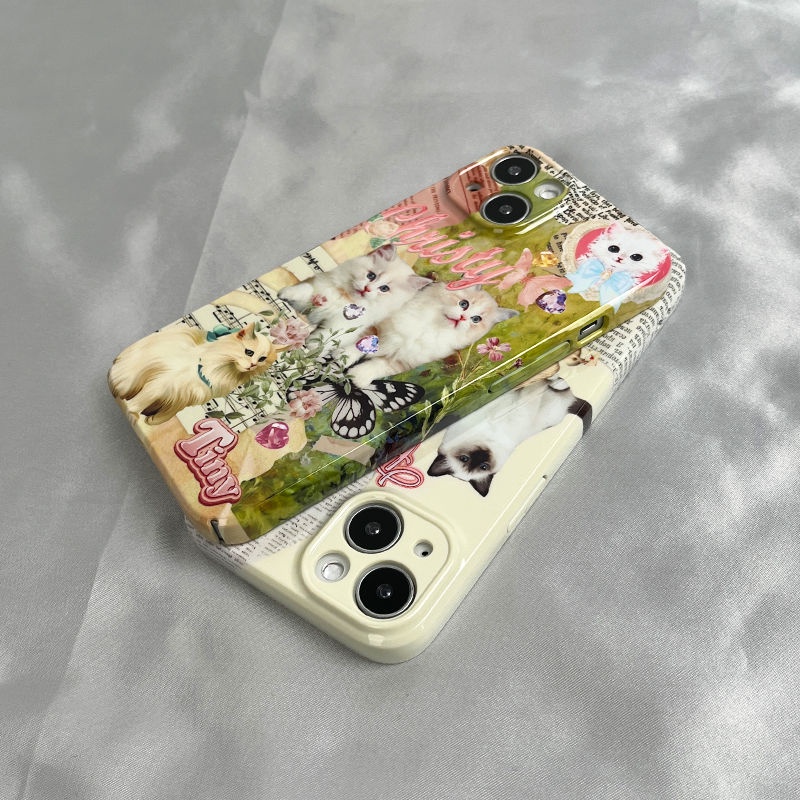Ốp Điện Thoại Họa Tiết Chú Mèo Dễ Thương Cho Iphone Xr8iphone13 7iPhone12xs11 Apple / 14pro / OPRV