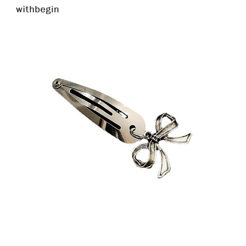 1 Kẹp Tóc Kim Loại Hình Học / Nơ / Trái Tim Thời Trang Cho Nữ