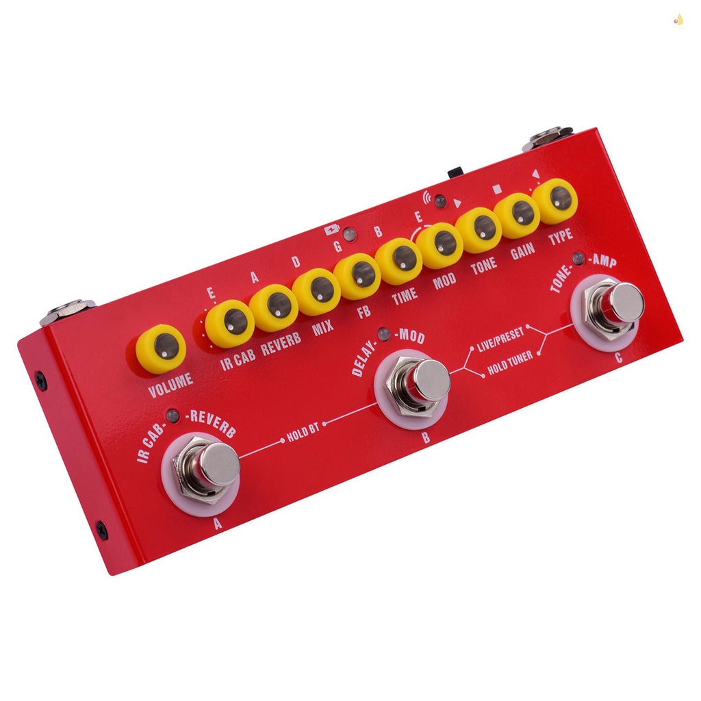 Bàn Đạp Hiệu Ứng Đàn Guitar Điện Không Dây Đa Năng Di Động Kết Hợp Pin Tích Hợp Với Điện Thoại Ghi Âm