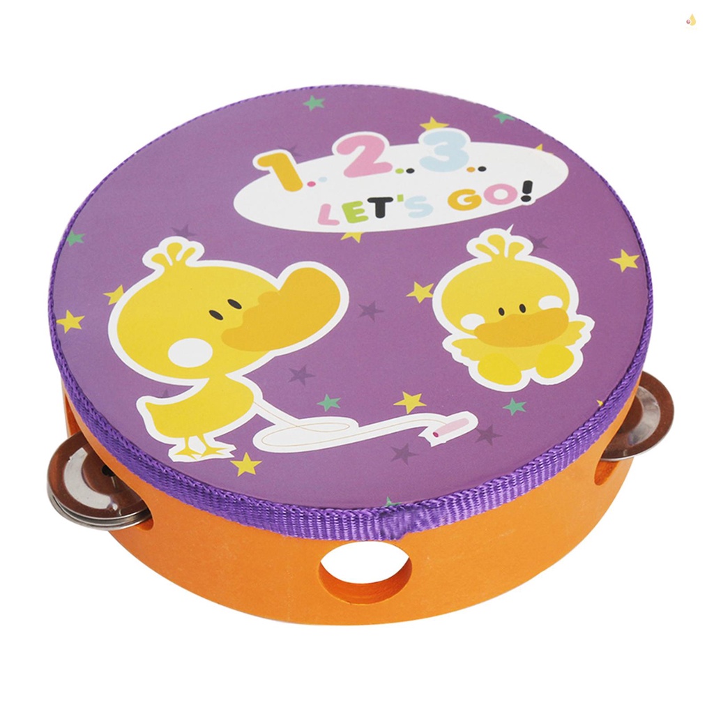 Trống Lục Lạc Tambourine Cầm Tay 6 &quot;Với 4 Mẫu Khác Nhau Bằng Kim Loại Cho Bé Chơi Trong Bữa Tiệc 1 Cái / Gói