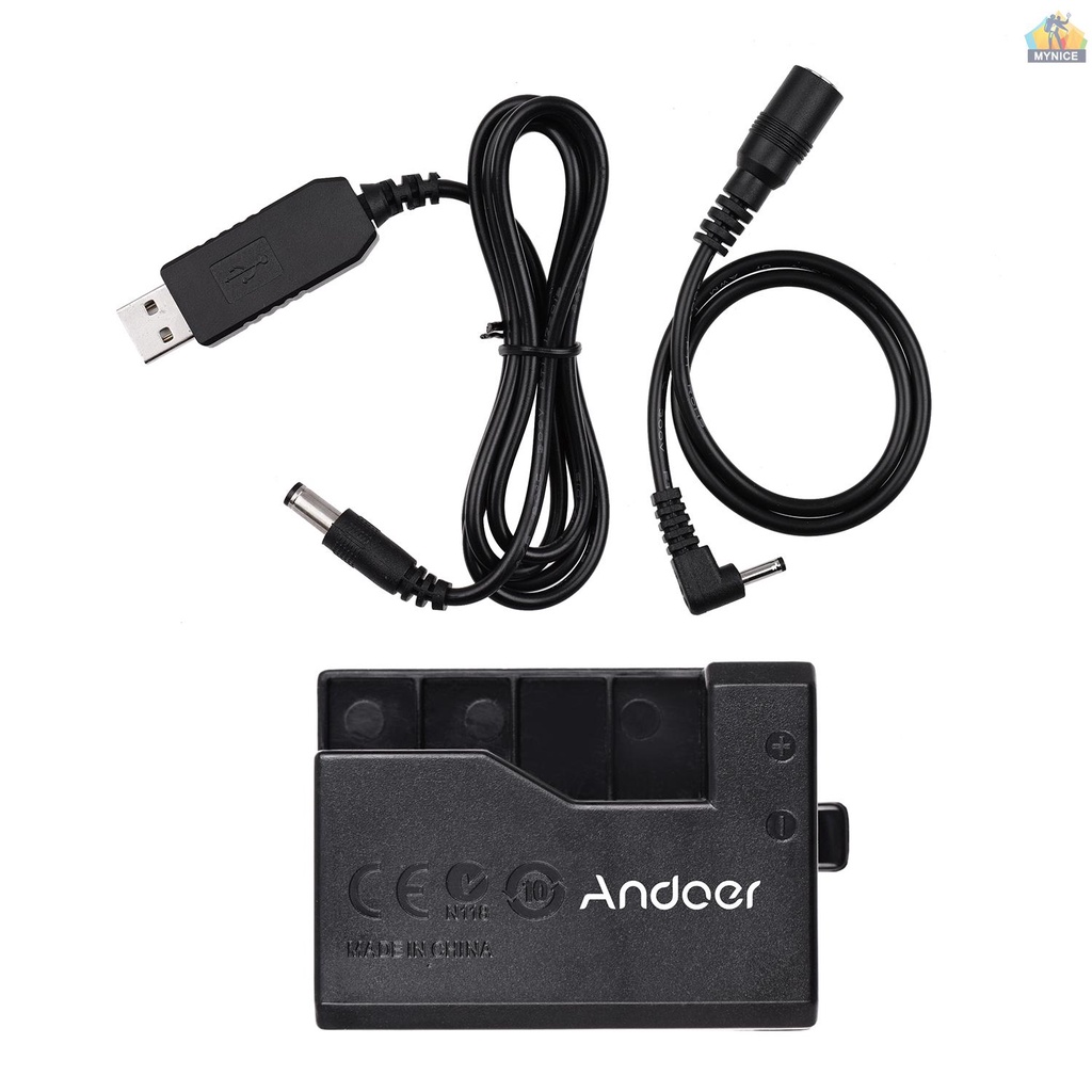 Đầu Nối Pin Andoer ACK-E10 5V USB Tương Thích Với Máy Ảnh LP-E10 / Kiss X70 / 1100D / 1200D / 1300D / 200D / 400D / 400D