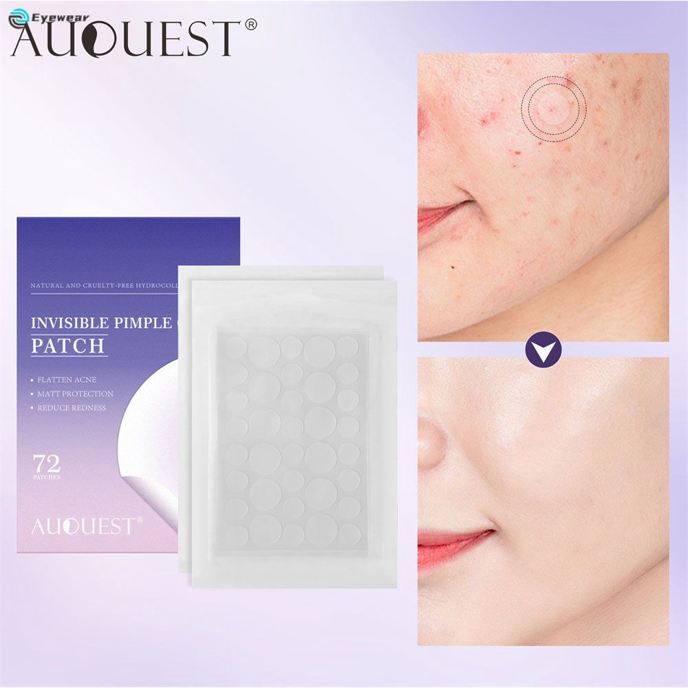 AUQUEST Miếng Dán Trị Mụn Tàng Hình Miếng Dán Sửa Chữa In Mờ Vết Thâm Chống Mụn Cây Trà Axit Salicylic Phục Hồi Vết Thương Cách Ly Làm Phẳng Vết Thương Giảm Mụn Đỏ 72 Miếng Mắt