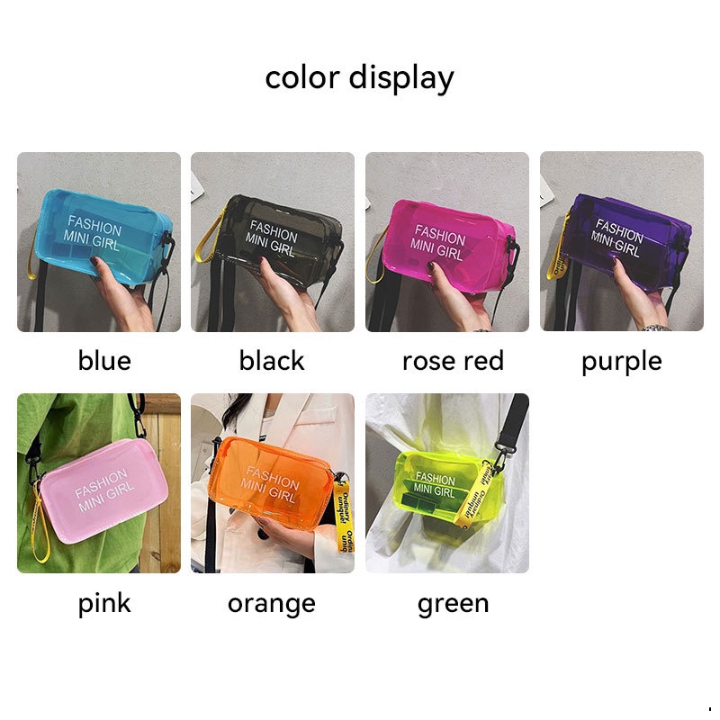 CHERLKOLRS Túi Đeo Chéo Trong Suốt Thời Trang Cho Nữ