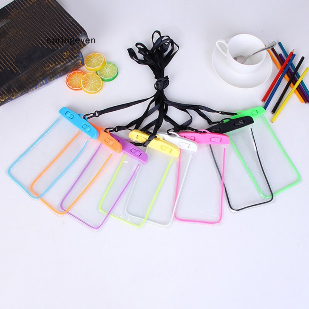 Túi Đựng Tiền / Thẻ / Điện Thoại Bằng PVC Trong Suốt Chống Thấm Nước Tiện Dụng Mang Theo Bơi Lội