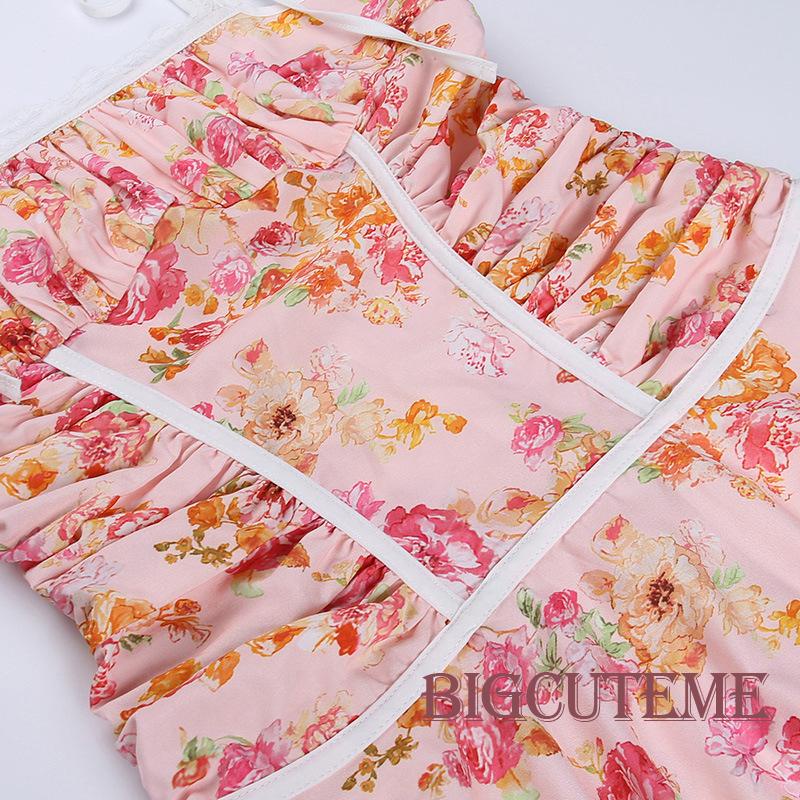 Đầm Hai Dây Họa Tiết Hoa Xinh Xắn Thời Trang Mùa Hè Cho Nữ